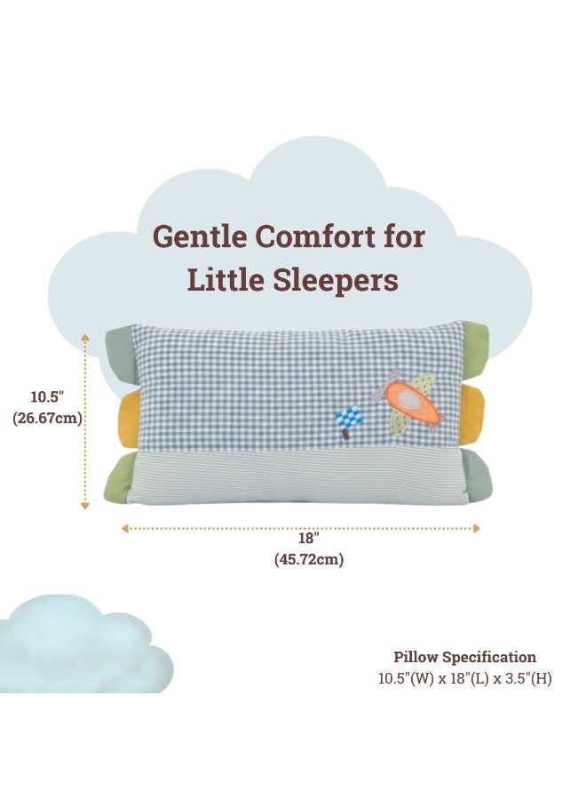 VELMORE Toddler Baby Pillow – Soft 100% Cotton Cover with Poly-Fiber Filling, Ideal Travel Pillow for Kids, Perfect for Sleeping, Bedding & Floor Use (26.67 × 45.72 cm), Available in Elegant Colors - Image 5